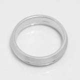 Bague - Or 10K blanc jonc satiné - RIG298