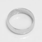 Bague - Or 10K blanc jonc poli - RIG299