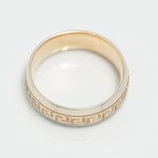 Unisex ring - 10K yellow gold with Greek key - RIG303