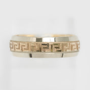 Unisex ring - 10K yellow gold with Greek key - RIG303