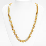 Chain - 10K Gold two-tone yellow & white links cuban cut diamond 8.5mm - CHG140