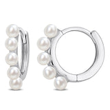 Huggies - Or 10K blanc perles d'eau douce - BOG1341
