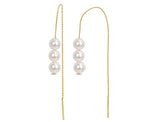 Studs - Or 10K jaune perles d'eau douce enfileur - BOG455