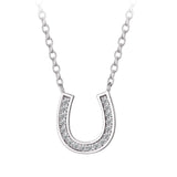 Collier - Argent pendentif fer à cheval en cz - CHS683