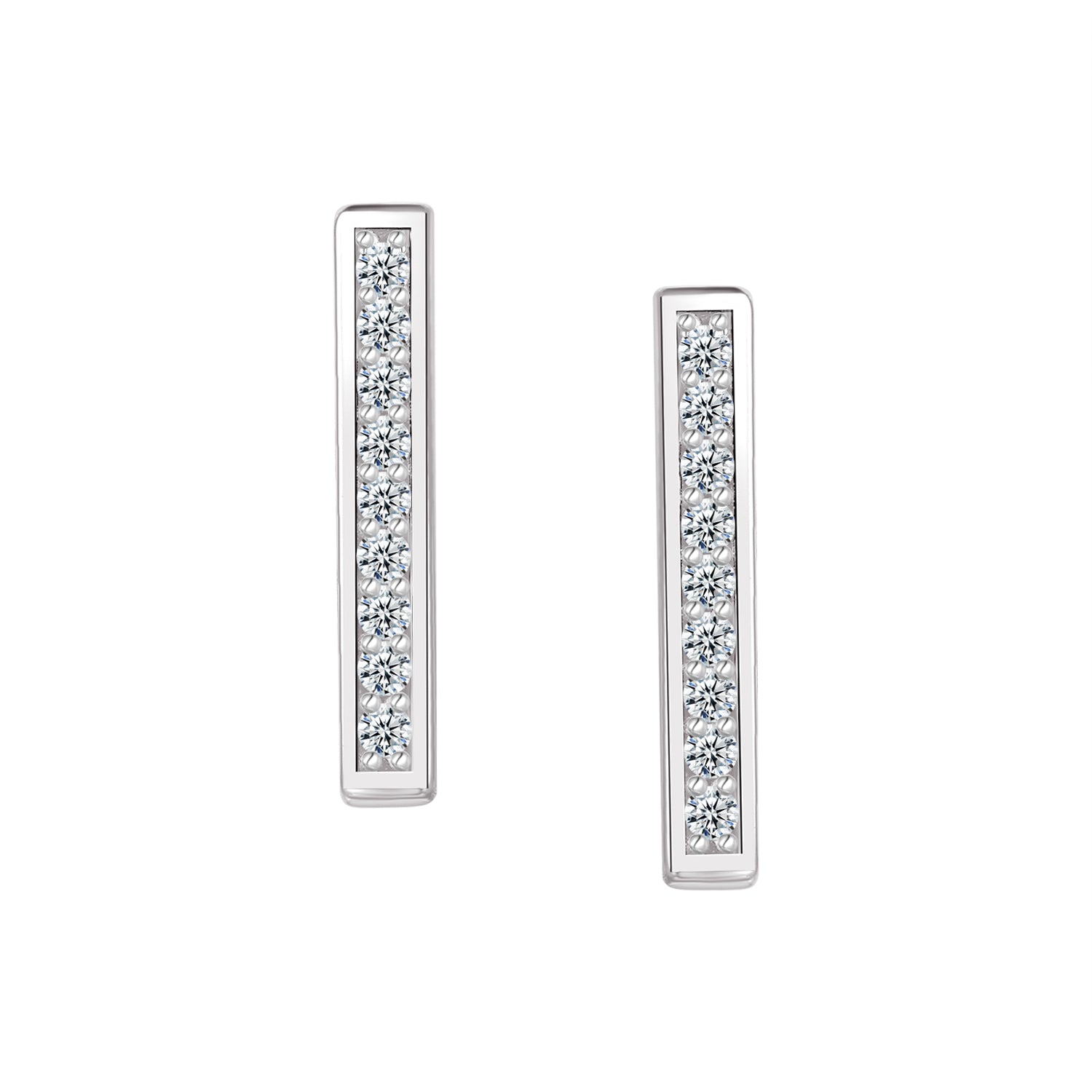 Studs - Argent barre en cz - BOS400