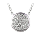 Collier - Argent pendentif dôme grappe en cz - CHS689