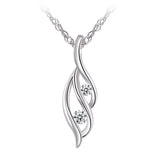 Collier - Argent pendentif double cz - CHS692