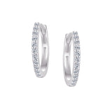 Hoops - Argent pavé de cz 1.6mm X 14mm - BOS411