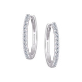Hoops - Argent pavé de cz 1.6mm X 17mm - BOS412