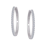 Hoops - Argent pavé de cz 1.6mm X 20mm - BOS413