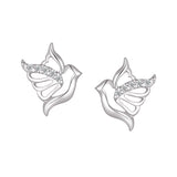 Studs - Argent colombe cz - BOS414