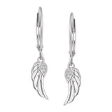Hoops - Argent ailes d'ange pendantes cz - BOS415