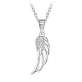 Collier - Argent pendentif ailes d'ange cz - CHS705