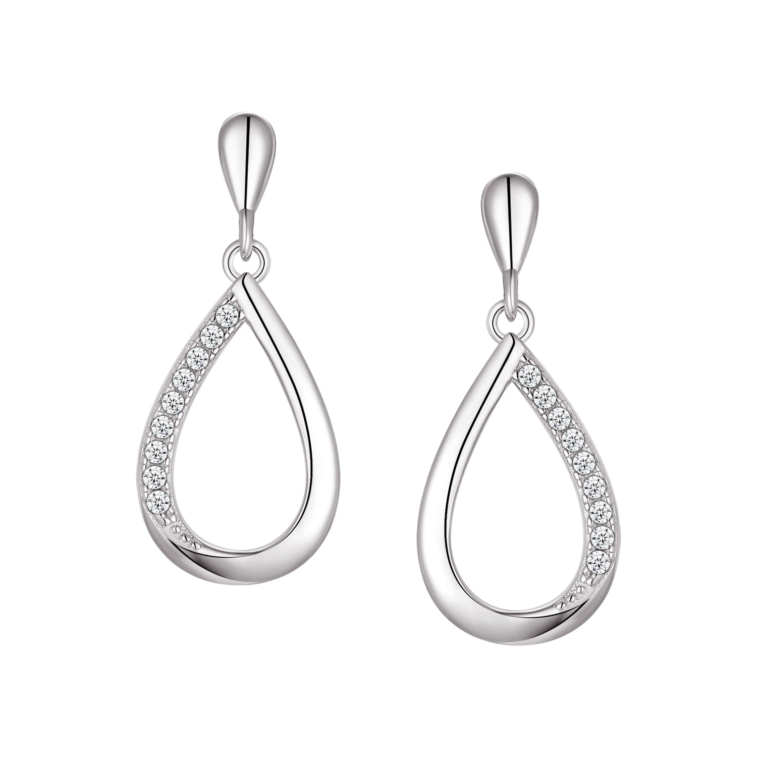 Studs - Argent larme en cz - BOS419