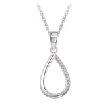 Collier - Argent pendentif larme en cz - CHS709