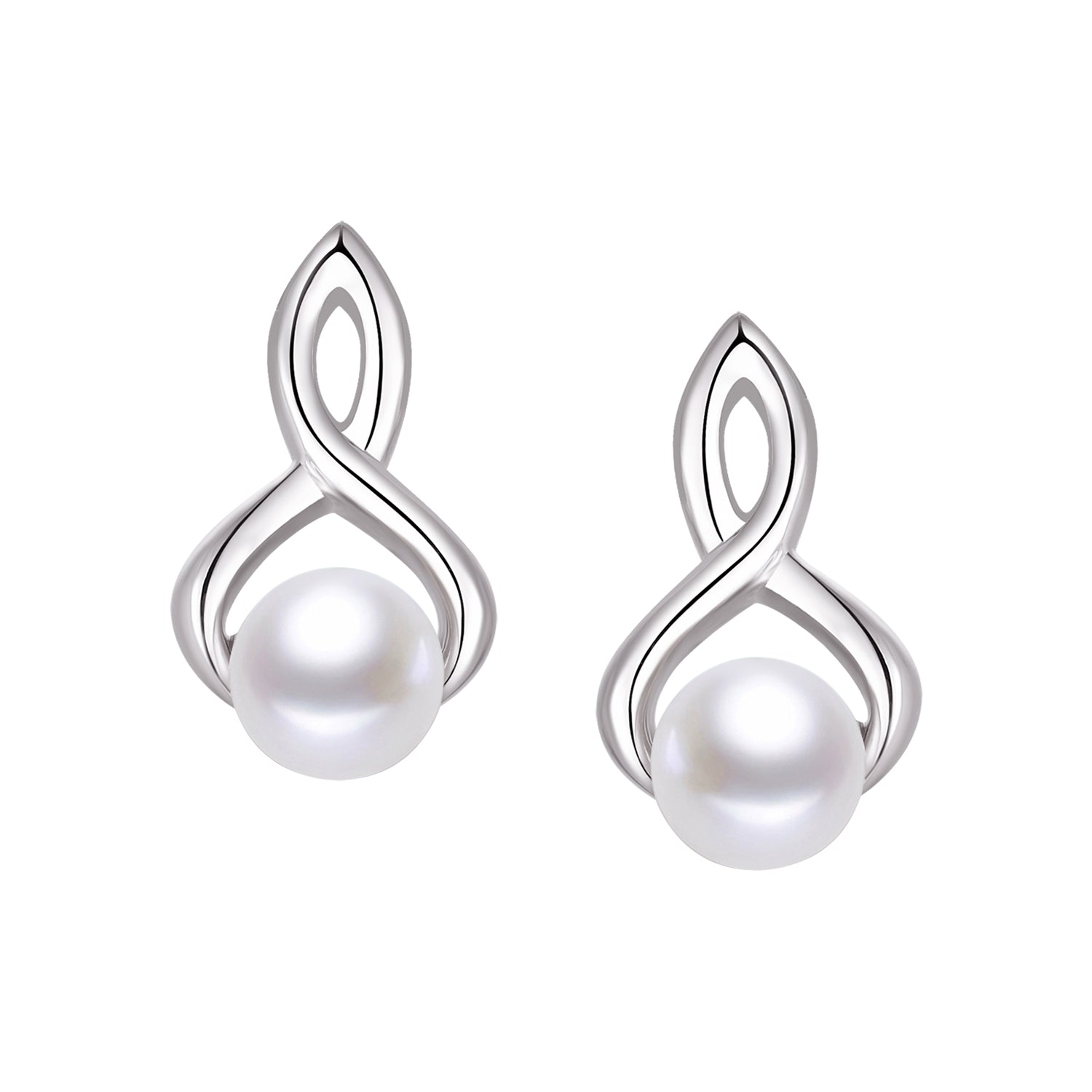 Studs - Argent perle d'eau douce - BOS422