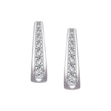 Studs - Argent demi-anneaux en cz - BOS424