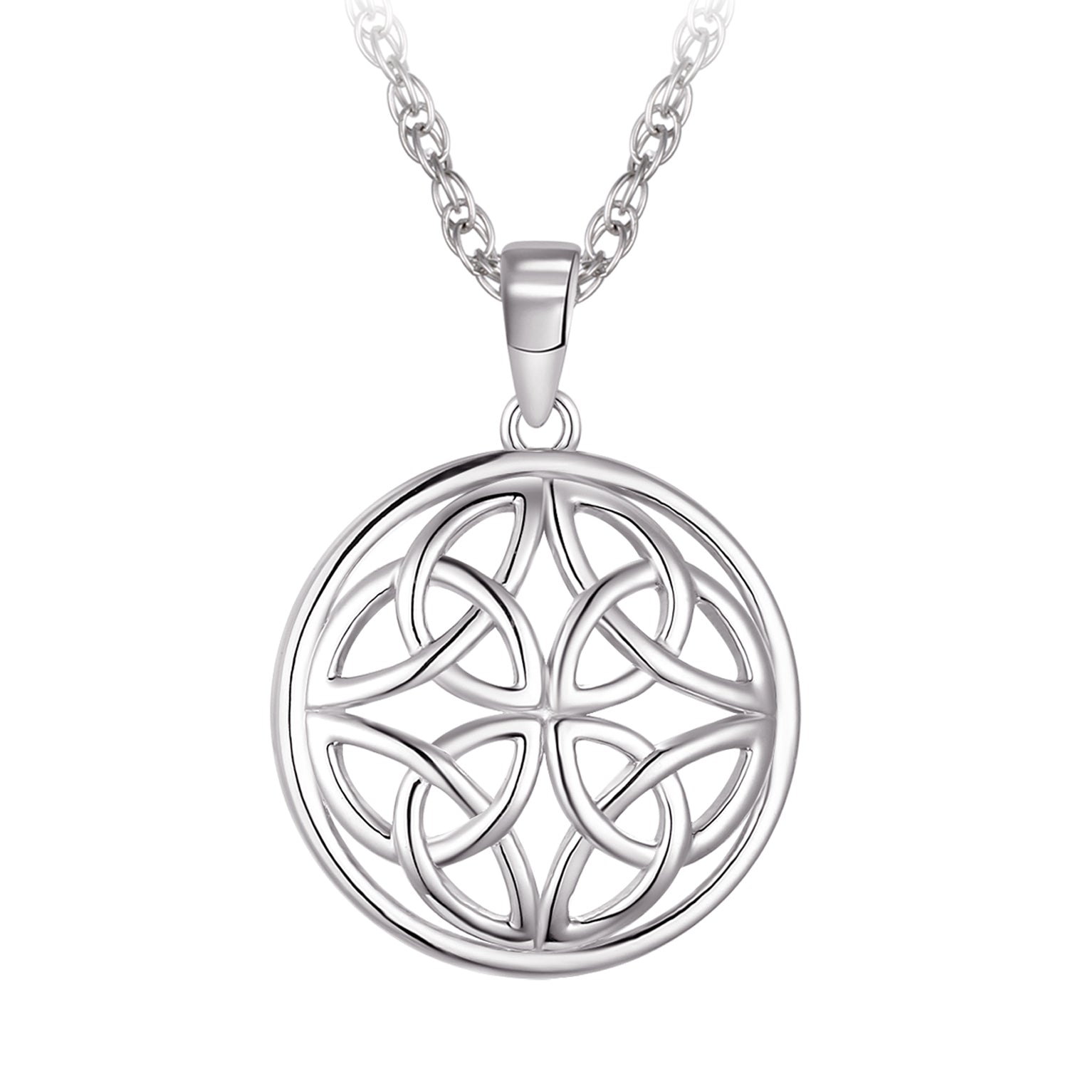 Collier - Argent pendentif rond celtique - CHS715