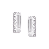 Hoops - Argent carrés torsadés - BOS428