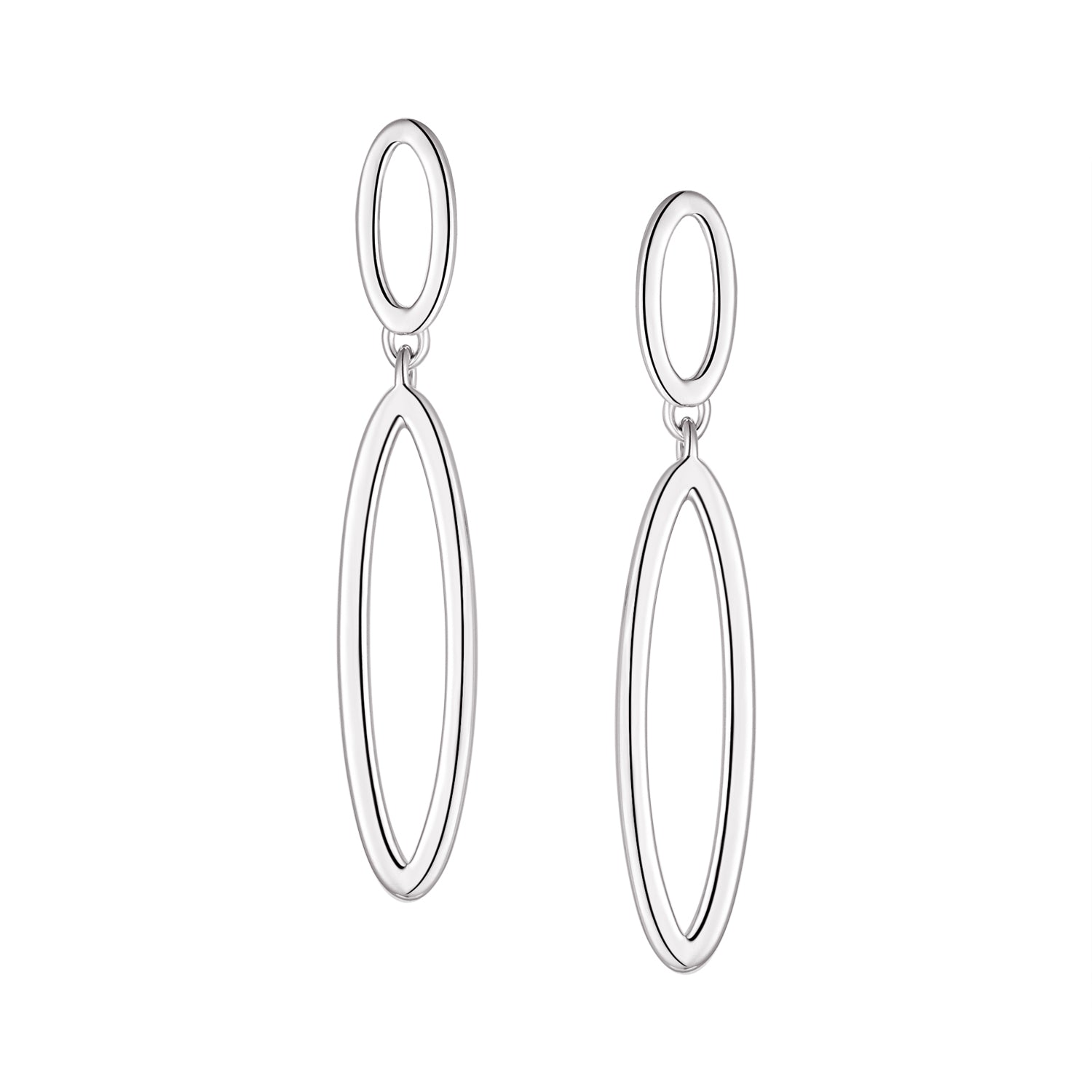 Studs - Argent ovale pendante - BOS433