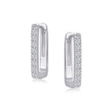 Huggies - Argent rectangulaires en cz - BOS444