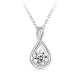 Collier - Argent pendentif infini avec pierre cz - CHS719