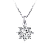 Collier - Argent pendentif fleur en cz - CHS724