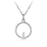 Collier - Argent pendentif cercle avec cz - CHS727
