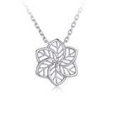 Collier - Argent pendentif fleur en cz - CHS728