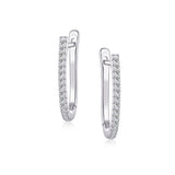 Hoops - Argent demi-cercle en cz - BOS452