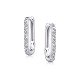 Hoops - Argent anneaux ovale en cz - BOS455