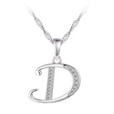 Collier - Argent pendentif initiale 'D' en cz - CHS662