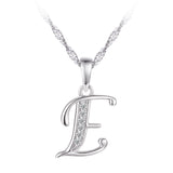 Collier - Argent pendentif initiale 'E' en cz - CHS663