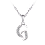 Collier - Argent pendentif initiale 'G' en cz - CHS665