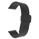 Bracelet en maille milanaise en acier inoxydable – MCX13 noir - Fermoir coulissant