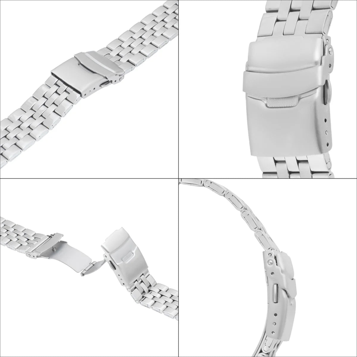 Bracelet en acier inoxydable - 630 Argent - Fermoir Déployant