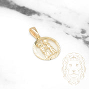 Pendentif - Or 10K jaune zodiaque Gémeaux coupe diamant - PEG825