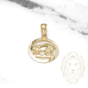 Pendentif - Or 10K jaune zodiaque Taureau coupe diamant - PEG824