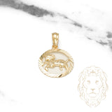 Pendentif - Or 10K jaune zodiaque Bélier coupe diamant - PEG823