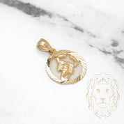 Pendentif - Or 10K jaune zodiaque Scorpion coupe diamant - PEG830