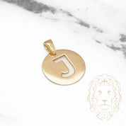 Pendentif - Or 10K jaune "J" style lettre au pochoir poli - PEG384