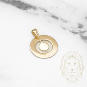 Pendant - 10K Yellow Gold "O" polished stencil letter style - PEG389