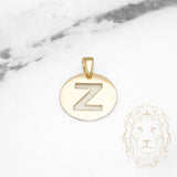 Pendant - 10K Yellow Gold "Z" polished stencil letter style - PEG400
