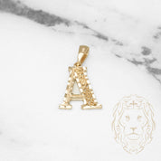 Pendant - 10K Yellow Gold "A" Swirl & Diamond Cut - PEG427