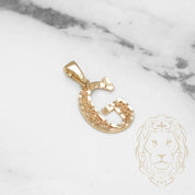 Pendant - 10K Yellow Gold "G" Swirl & Diamond Cut - PEG433