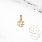 Pendentif - Or 10K jaune "G" mini pavé cz - PEG459