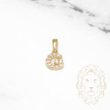 Pendentif - Or 10K jaune "G" mini pavé cz - PEG459