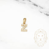 Pendant - 10K Yellow Gold "Z" Mini Pavé CZ - PEG478