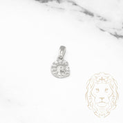 Pendant - 10K white gold "G" mini cz pave - PEG485