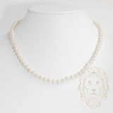 Woman's necklace - 14K yellow gold 6mm 18" freshwater pearls - CHG398